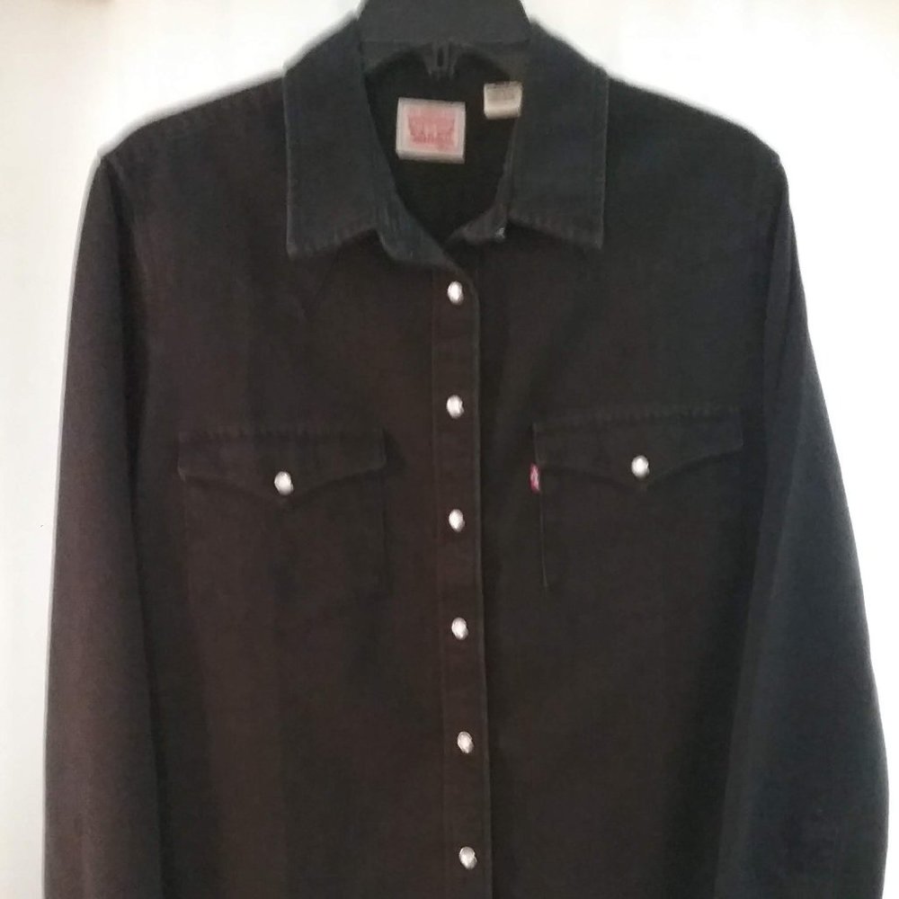 Ladies Levi's Black Denim Shirt